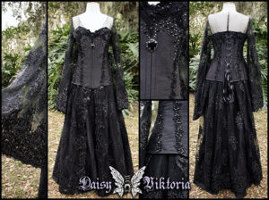 gothic corset wedding gown