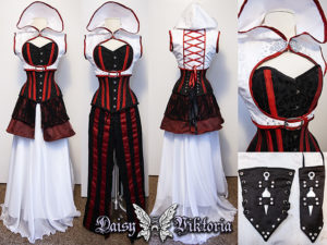 Assassin's Creed corset pants dress with hood