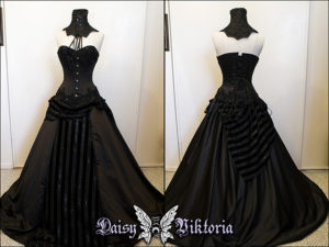 black princess corset ballgown