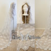 long beaded lace bridal veil