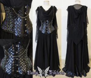 Daenerys Game of Thrones dragon scale corset gown