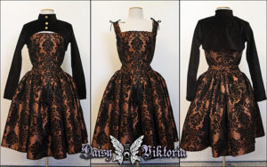 damask taffeta dress