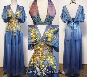 Ellaria Sand Game of Thrones chiffon applique gown