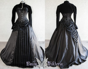 black gothic ballgown