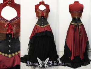 dark elf corset ballgown