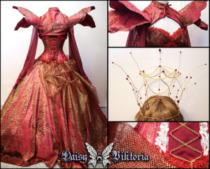 red queen corset ballgown