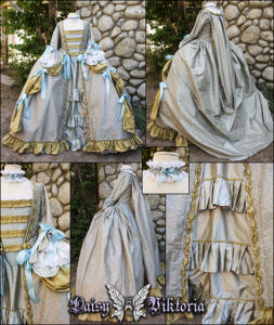 silk rococo gown