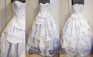 white corset bridal wedding ballgown