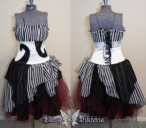 swirls and stripes cupcake dress