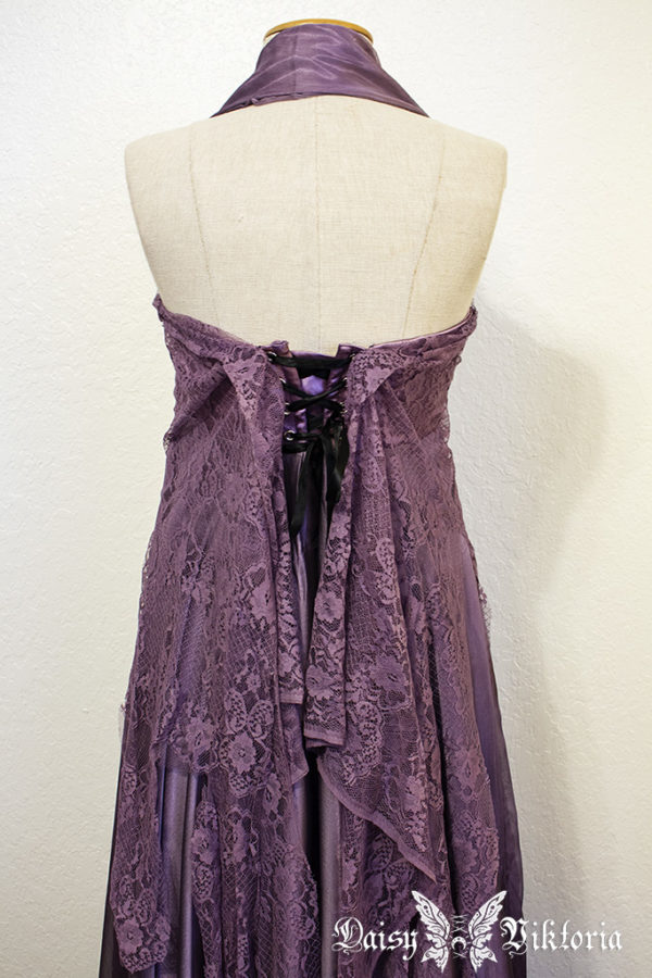 purple lace chiffon elf princess gown