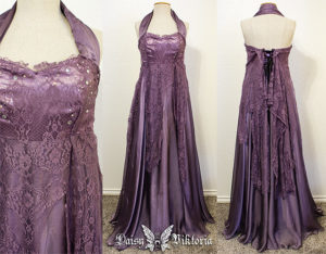 purple lace chiffon elf princess gown