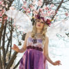 spring pink fairy faerie assymetric dress