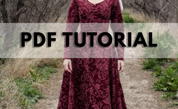 Medieval gown cotte cotehardie kirtle PDF tutorial pattern