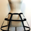 black mini cage hoop skirt