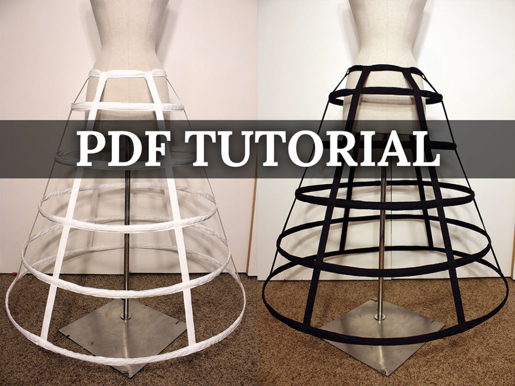 Full Length (Long) Cage Crinoline, Hoop Skirt PDF Tutorial Daisy