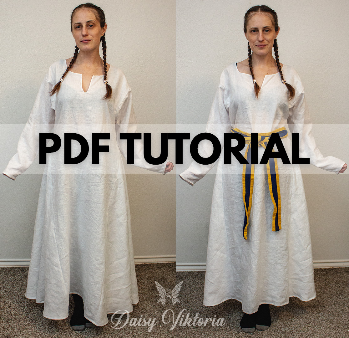 Medieval or Viking Dress T-Tunic or Under Tunic PDF Tutorial - SCA ...