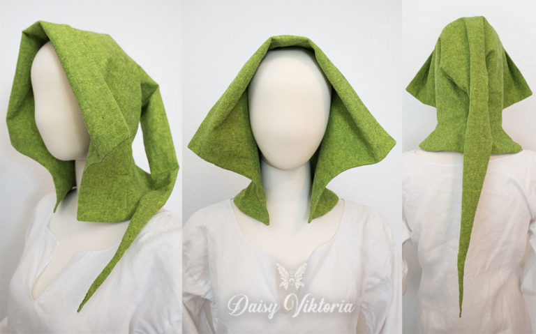 Medieval Open Hood PDF Pattern and Tutorial - Size MEDIUM - Daisy Viktoria