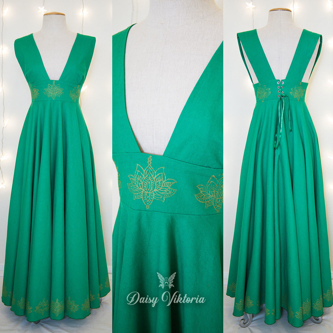 Plunge Queen Dress With Pockets - PDF Pattern and Sewing Tutorial ...